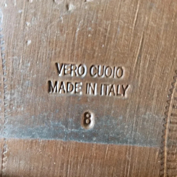 Calzoleria Toscana Men's Hand Craft Leather  Woven Shoes Brown Size 8. - Picture 16 of 16